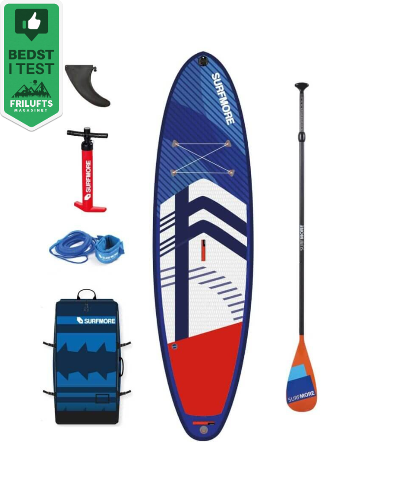 SURFMORE Allround 11'2 x 33 SUP Board - Blå - Med Friluftsmagasinets 'Bedst i test' badge