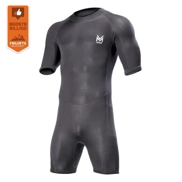 Massive 3 mm shorty våddragt til herrer - I farven, sort - Med Friluftsmagasinets 'bedste billige' badge
