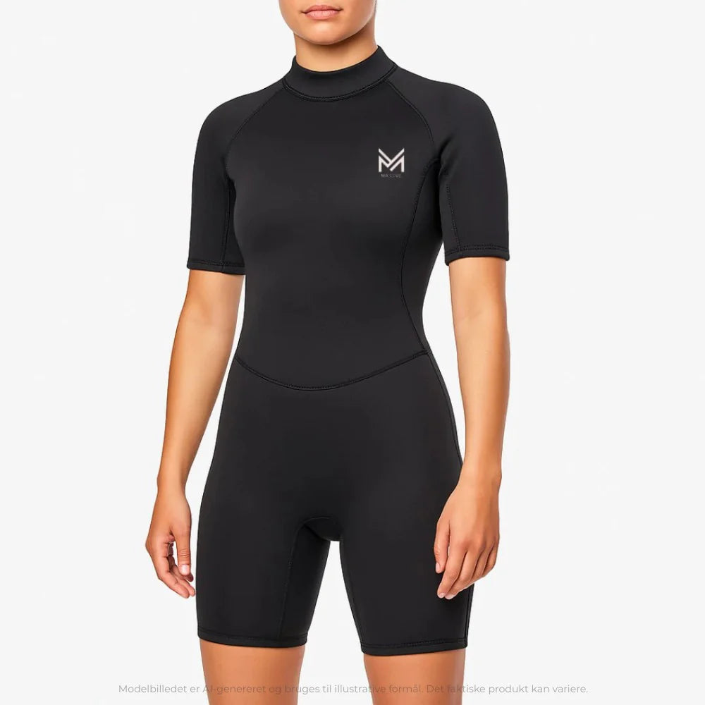 Massive Shorty våddragt til damer i 3 mm - Sort - AI Genereret Illustration