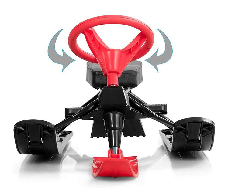 SnowRider Snowracer skoter med ratt - Röd