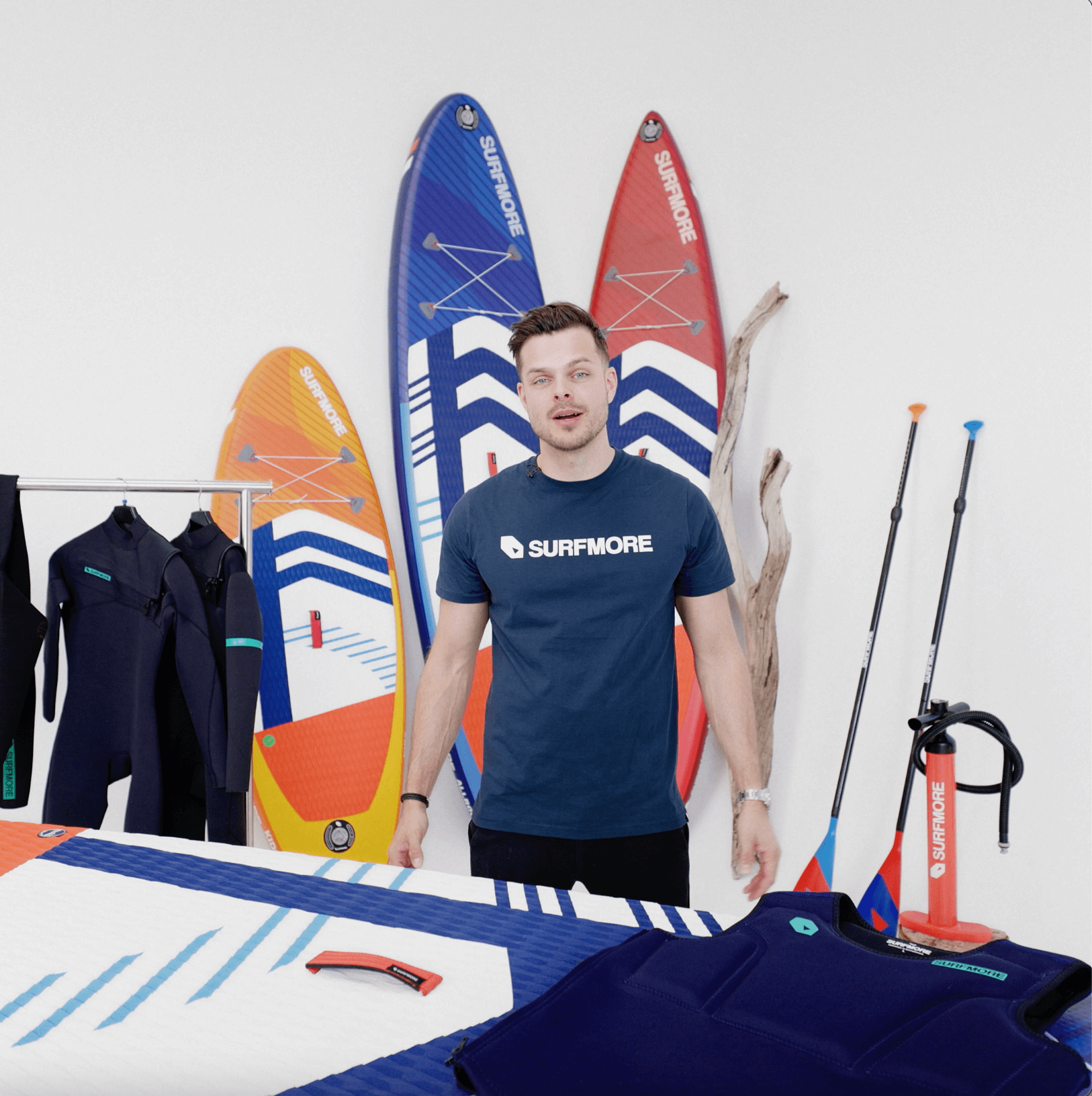 SURFMORE Logo T-shirt - Marinblå