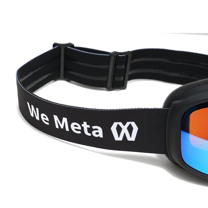 We Meta skidglasögon för pojkar - Svarta med blå lins