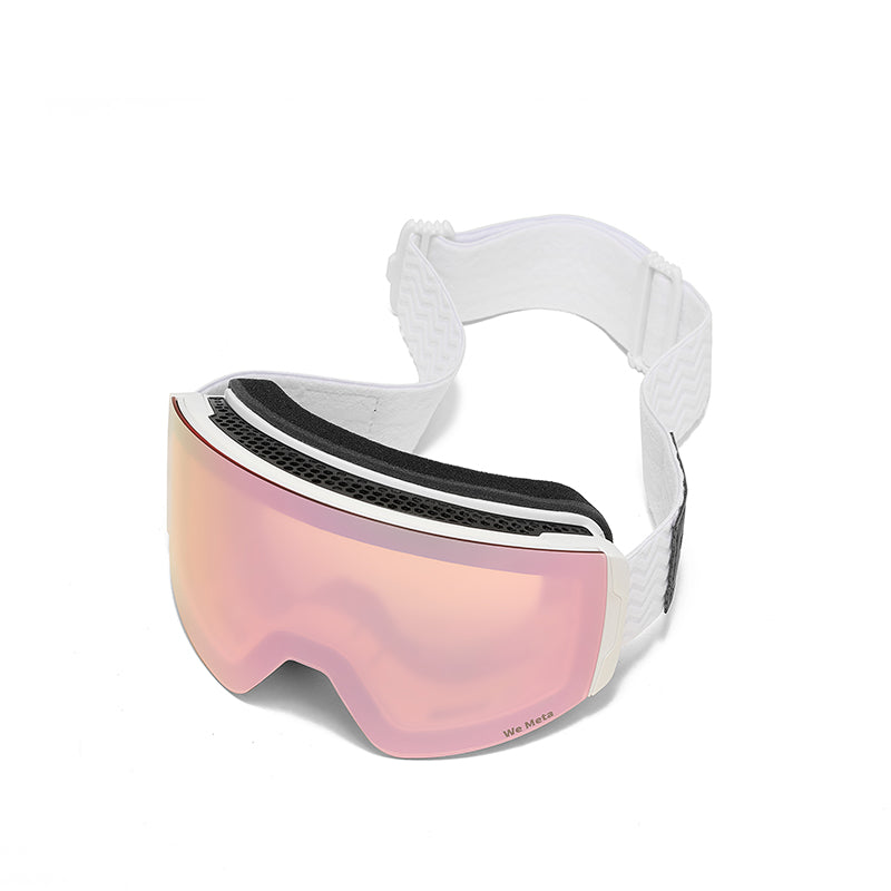 We Meta Skidglasögon - Vita med orange lins