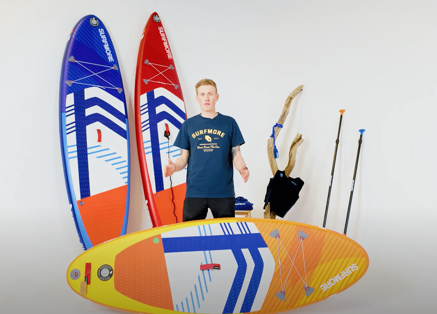 SURFMORE Born From The Sea T-shirt - Marinblå