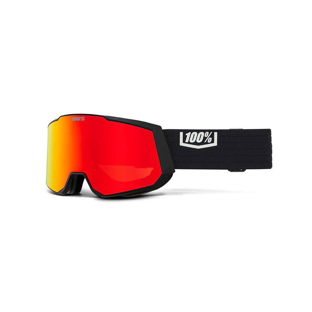 100%  SNOWCRAFT XL HiPER Black/Red/Mir. Red + Ekstra linse