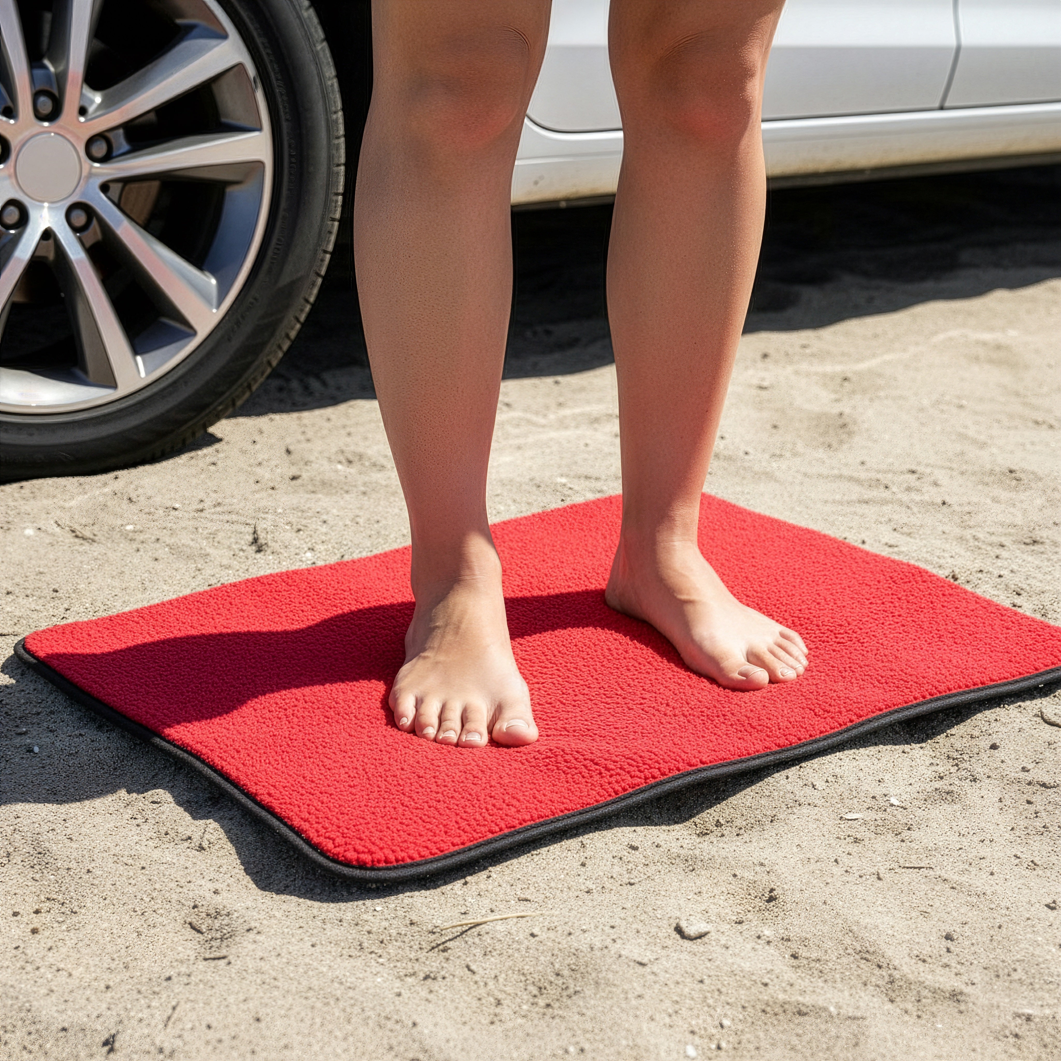 SURFMORE Skötmatta – Svart/Röd