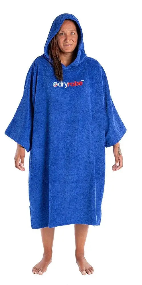 dryrobe Organic Cotton Badeponcho - Royal Blue