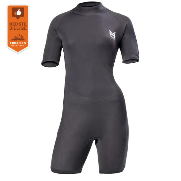 Massive 3 mm shorty våddragt til damer - I farven, sort - Med Friluftsmagasinets 'bedste billige' badge