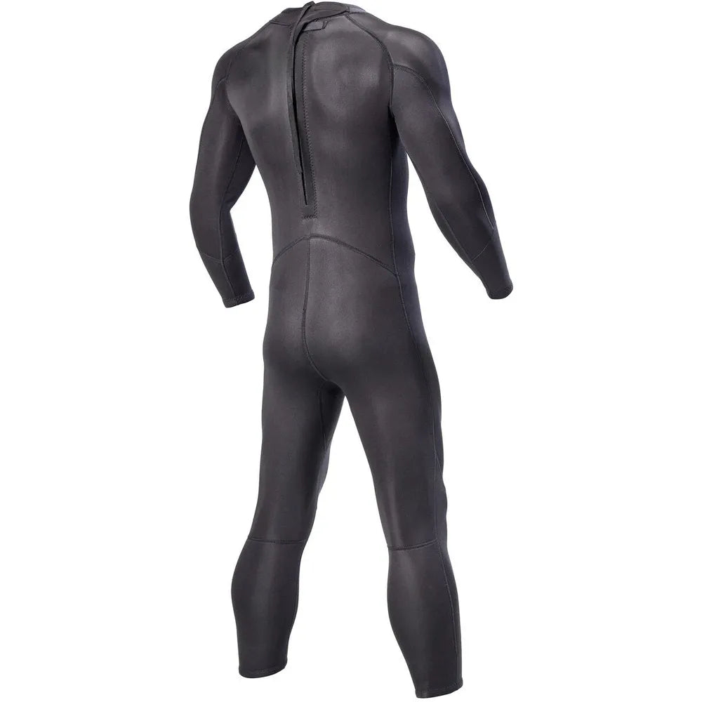 Massive våddragt til herrer – 3 mm lang sort model - set bagfra