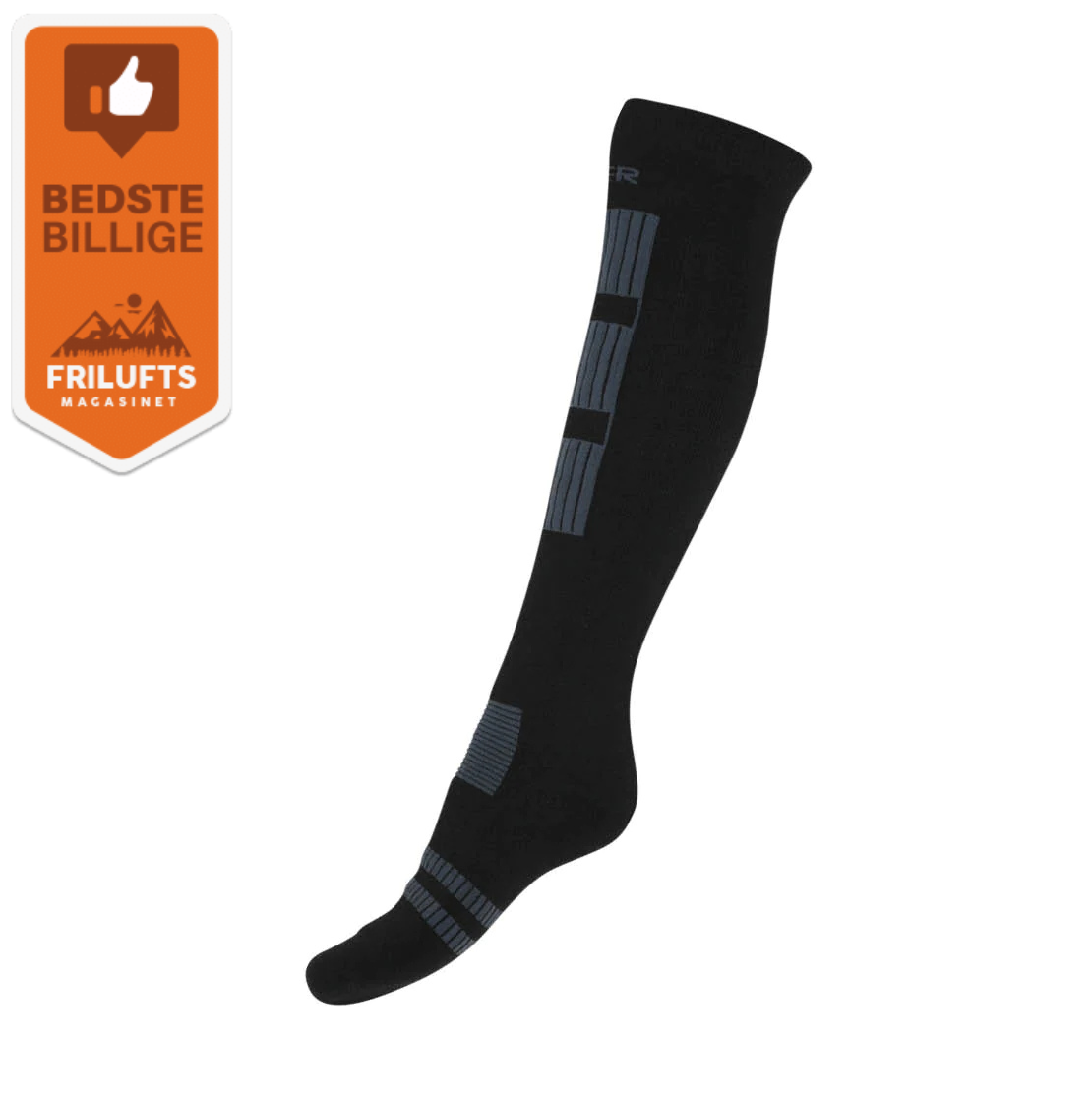 Seger 80% Merinould Skisokker - Sort - Med Friluftsmagasinets 'Bedst billige' Badge