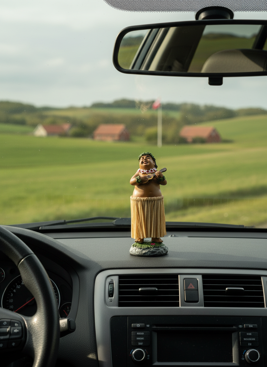 SURFMORE Hula Hawaiian Dashboard Figur - Dreng i bil