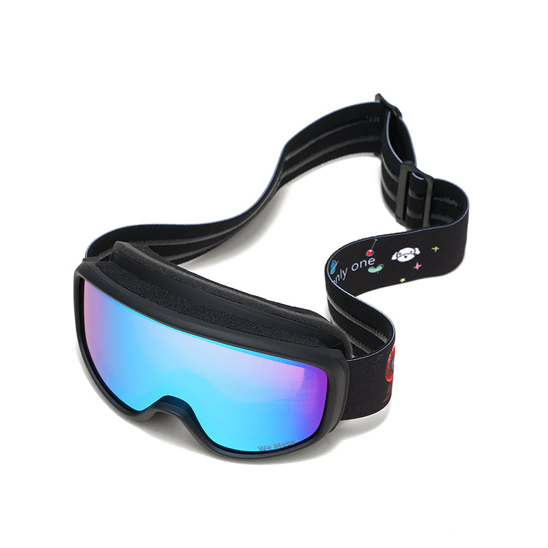 We Meta skidglasögon för pojkar - Svarta med blå lins